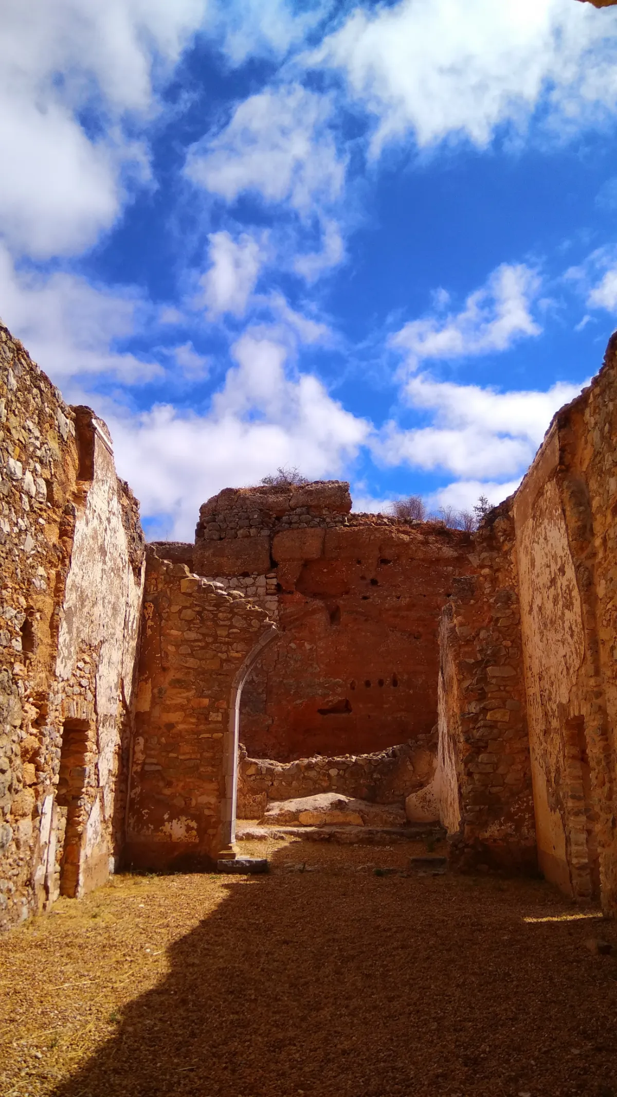 Ruins of the chapel inside the castle enclosure