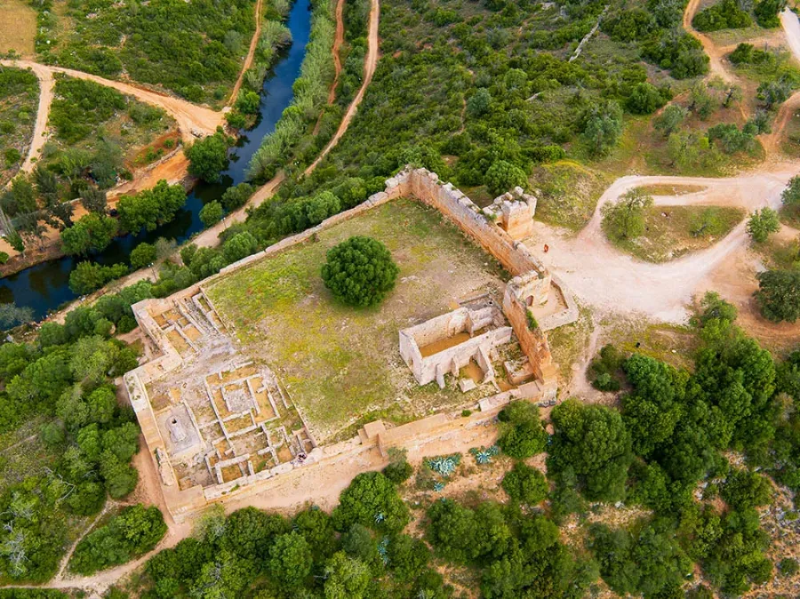 Paderne Castle, a 12th-century Islamic fortress above the valley